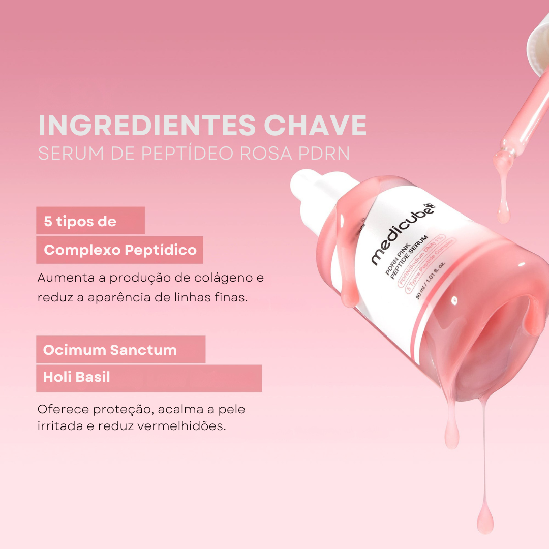 Suero PDRN con péptidos rosas