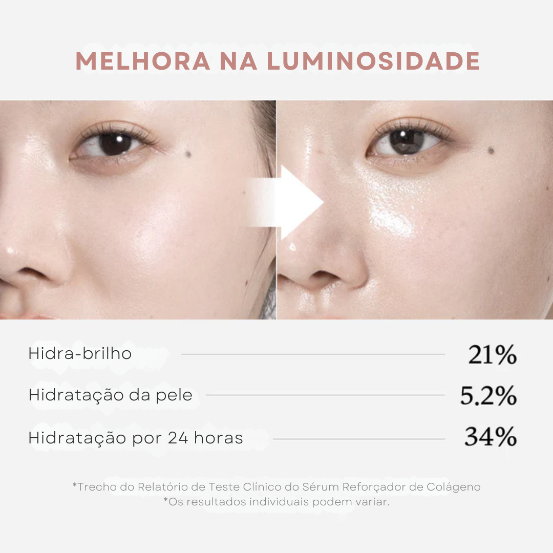 Sérum hidratante com colágeno e textura leitosa