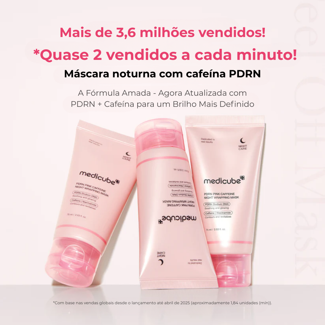 Mascarilla nocturna rosa con cafeína de PDRN: hidratación y firmeza