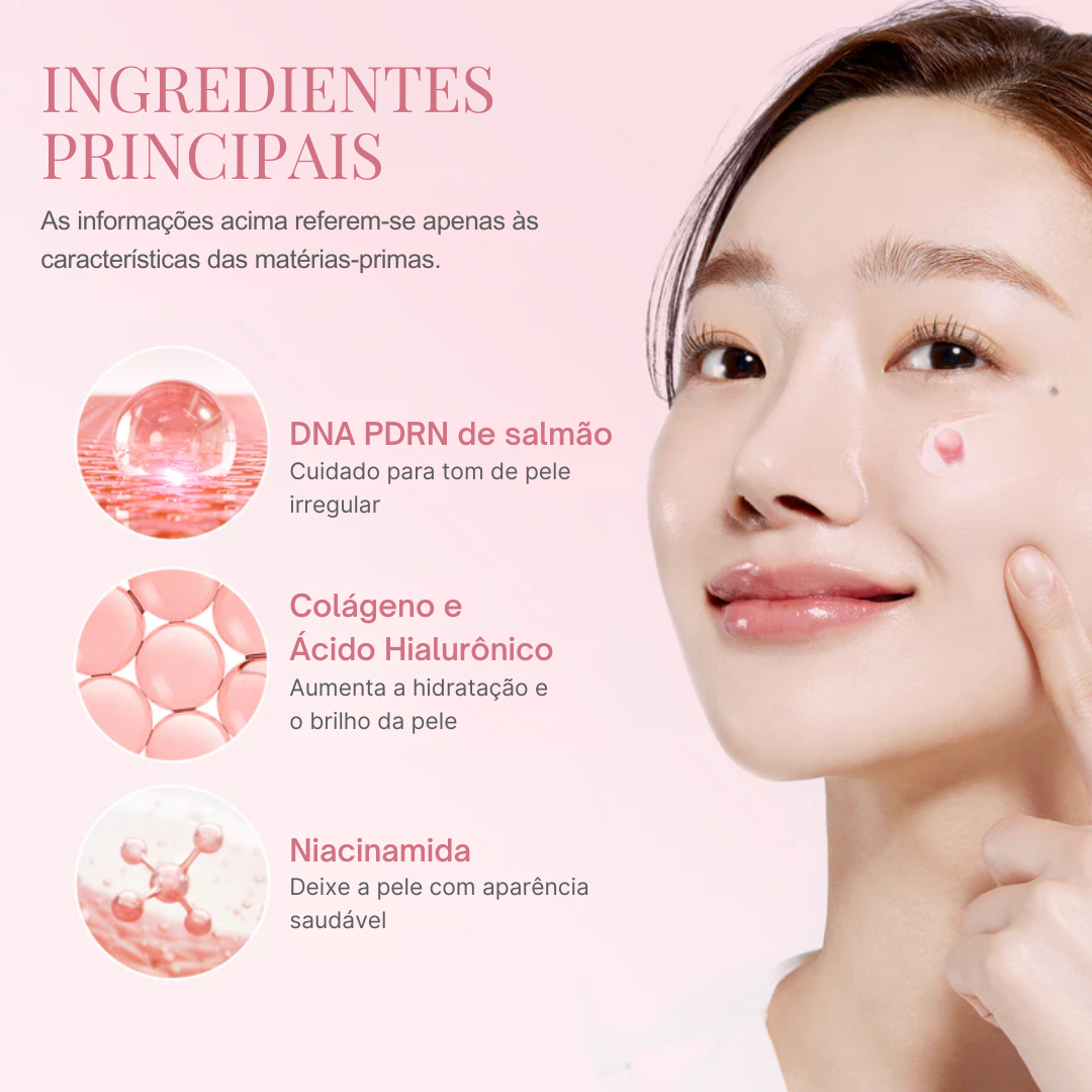 Cápsulas de crema de colágeno rosa con PDRN