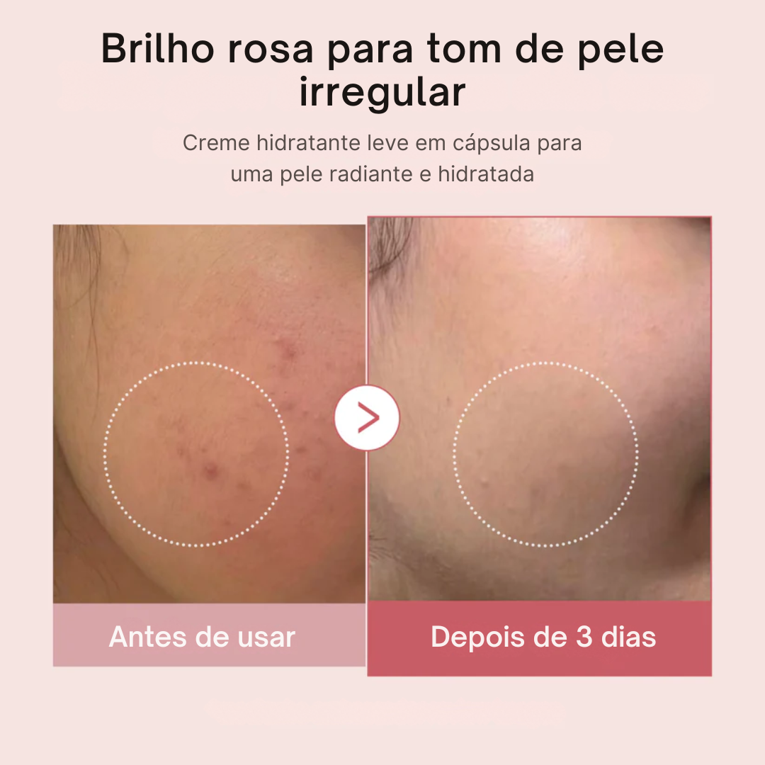 Cápsulas de crema de colágeno rosa con PDRN