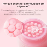 Cápsulas de crema de colágeno rosa con PDRN