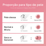 Cápsulas de crema de colágeno rosa con PDRN