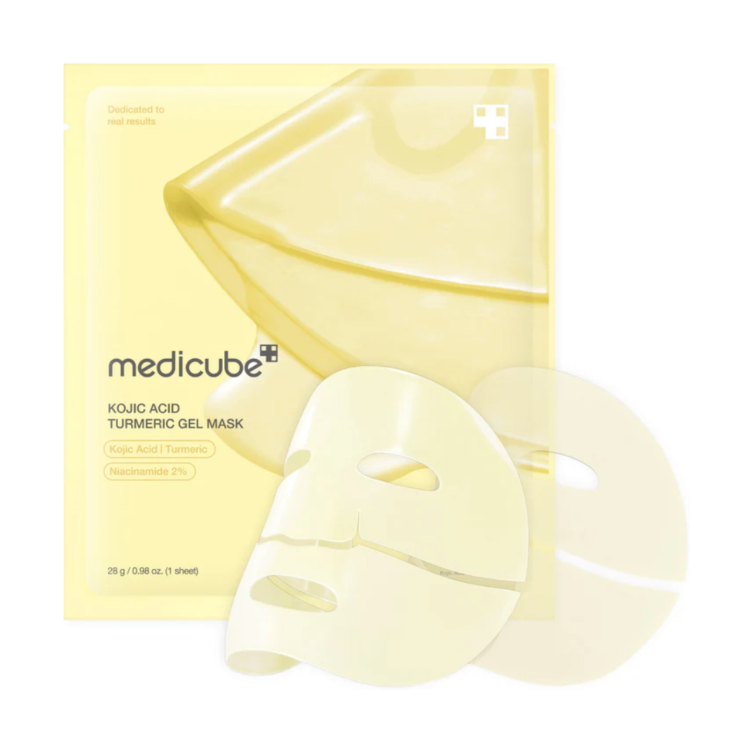 Mascarilla de gelatina dorada con ácido kójico y cúrcuma - Kit de 4